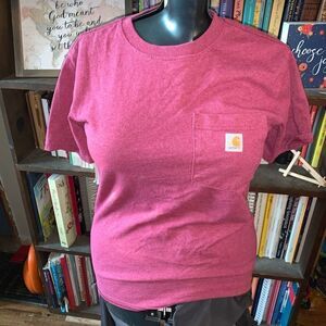 Carhartt red loose fit streetwear S workwear T-shirt